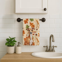 Load image into Gallery viewer, Red Italian Greyhound Heirloom Fall Kitchen Towel