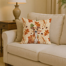 Load image into Gallery viewer, Red Italian Greyhound Heirloom Fall Throw Pillow