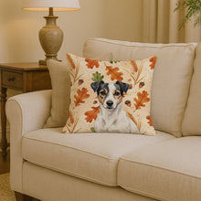 Load image into Gallery viewer, White and Black Jack Russell Terrier Heirloom Fall Throw Pillow