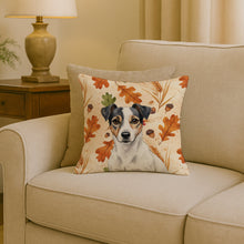 Load image into Gallery viewer, White and Black Jack Russell Terrier Heirloom Fall Throw Pillow