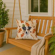 Load image into Gallery viewer, White and Black Jack Russell Terrier Heirloom Fall Throw Pillow