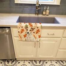 Load image into Gallery viewer, White and Tan Jack Russell Terrier Heirloom Fall Kitchen Towel