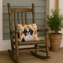 Load image into Gallery viewer, Black and White Japanese Chin Heirloom Fall Throw Pillow