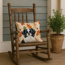 Load image into Gallery viewer, Black and White Japanese Chin Heirloom Fall Throw Pillow