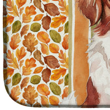 Load image into Gallery viewer, Red and White Japanese Chin Heirloom Fall Dish Drying Mat