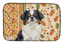 Load image into Gallery viewer, Tricolor Japanese Chin Heirloom Fall Dish Drying Mat