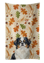 Load image into Gallery viewer, Tricolor Japanese Chin Heirloom Fall Kitchen Towel