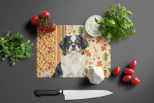 Load image into Gallery viewer, Tricolor Japanese Chin Heirloom Fall Glass Cutting Board