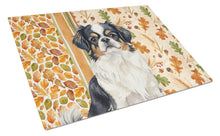 Load image into Gallery viewer, Tricolor Japanese Chin Heirloom Fall Glass Cutting Board