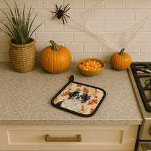 Load image into Gallery viewer, Tricolor Japanese Chin Heirloom Fall Pair of Pot Holders