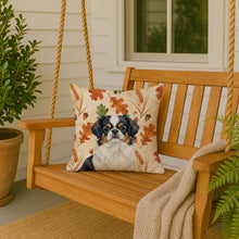 Load image into Gallery viewer, Tricolor Japanese Chin Heirloom Fall Throw Pillow