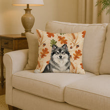 Load image into Gallery viewer, Keeshond Heirloom Fall Throw Pillow