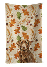 Load image into Gallery viewer, Chocolate Labrador Retriever Heirloom Fall Kitchen Towel