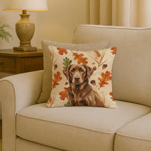Load image into Gallery viewer, Chocolate Labrador Retriever Heirloom Fall Throw Pillow