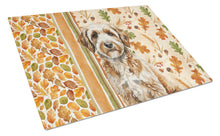 Load image into Gallery viewer, Lagotto Romagnolo Heirloom Fall Glass Cutting Board