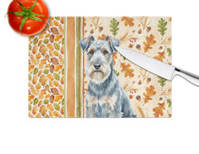 Load image into Gallery viewer, Blue Lakeland Terrier Heirloom Fall Glass Cutting Board