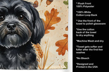 Load image into Gallery viewer, Black Lhasa Apso Heirloom Fall Kitchen Towel