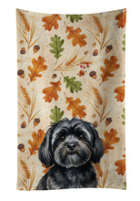 Load image into Gallery viewer, Black Lhasa Apso Heirloom Fall Kitchen Towel