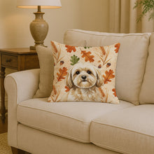 Load image into Gallery viewer, Cream Lhasa Apso Heirloom Fall Throw Pillow
