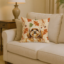 Load image into Gallery viewer, Gold Lhasa Apso Heirloom Fall Throw Pillow