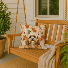 Load image into Gallery viewer, Gold Lhasa Apso Heirloom Fall Throw Pillow