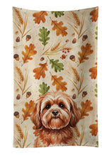 Load image into Gallery viewer, Red Lhasa Apso Heirloom Fall Kitchen Towel