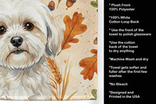 Load image into Gallery viewer, White Lhasa Apso Heirloom Fall Kitchen Towel