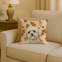 Load image into Gallery viewer, White Lhasa Apso Heirloom Fall Throw Pillow