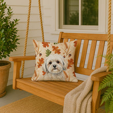 Load image into Gallery viewer, White Lhasa Apso Heirloom Fall Throw Pillow