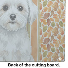 Load image into Gallery viewer, Maltese Heirloom Fall Glass Cutting Board