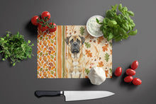 Load image into Gallery viewer, Fawn Mastiff Heirloom Fall Glass Cutting Board