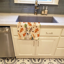 Load image into Gallery viewer, Tricolor Miniature Bull Terrier Heirloom Fall Kitchen Towel