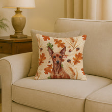 Load image into Gallery viewer, Red Miniature Pinscher Min Pin Heirloom Fall Throw Pillow