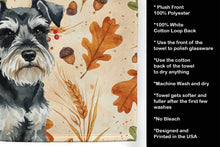 Load image into Gallery viewer, Black &amp; Silver Miniature Schnauzer Heirloom Fall Kitchen Towel
