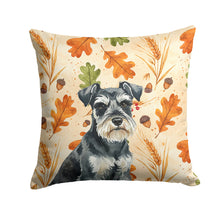 Load image into Gallery viewer, Black &amp; Silver Miniature Schnauzer Heirloom Fall Throw Pillow