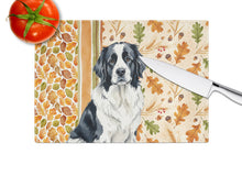 Load image into Gallery viewer, Landseer Newfoundland Heirloom Fall Glass Cutting Board