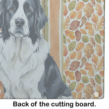 Load image into Gallery viewer, Landseer Newfoundland Heirloom Fall Glass Cutting Board