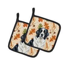 Load image into Gallery viewer, Landseer Newfoundland Heirloom Fall Pair of Pot Holders