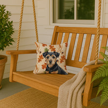 Load image into Gallery viewer, Black and Tan Norfolk Terrier Heirloom Fall Throw Pillow