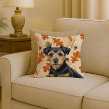 Load image into Gallery viewer, Black and Tan Norfolk Terrier Heirloom Fall Throw Pillow
