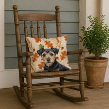 Load image into Gallery viewer, Black and Tan Norfolk Terrier Heirloom Fall Throw Pillow
