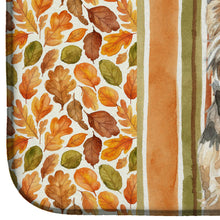 Load image into Gallery viewer, Grizzle and Tan Norfolk Terrier Heirloom Fall Dish Drying Mat