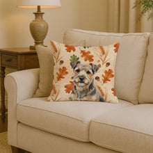 Load image into Gallery viewer, Grizzle and Tan Norfolk Terrier Heirloom Fall Throw Pillow