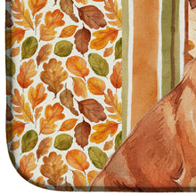 Load image into Gallery viewer, Red Norfolk Terrier Heirloom Fall Dish Drying Mat