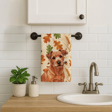 Load image into Gallery viewer, Red Norfolk Terrier Heirloom Fall Kitchen Towel