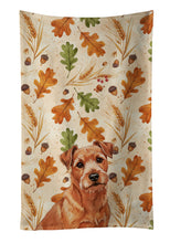 Load image into Gallery viewer, Red Norfolk Terrier Heirloom Fall Kitchen Towel
