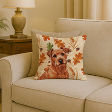 Load image into Gallery viewer, Red Norfolk Terrier Heirloom Fall Throw Pillow