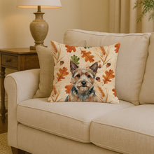 Load image into Gallery viewer, Norwich Terrier Heirloom Fall Throw Pillow