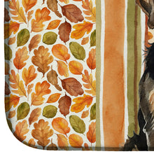 Load image into Gallery viewer, Black and Tan Otterhound Heirloom Fall Dish Drying Mat
