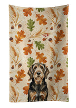 Load image into Gallery viewer, Black and Tan Otterhound Heirloom Fall Kitchen Towel